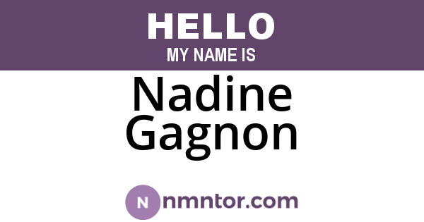 Nadine Gagnon