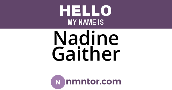 Nadine Gaither