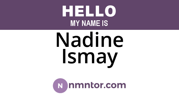 Nadine Ismay