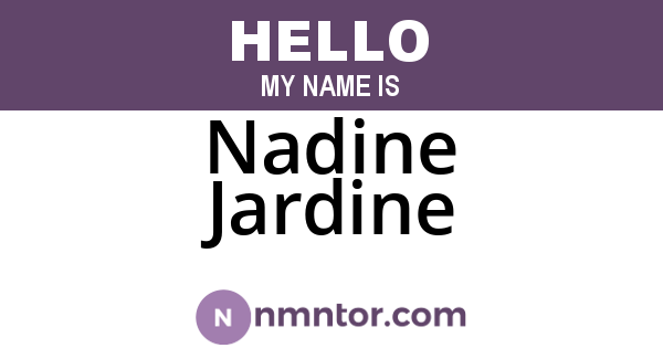 Nadine Jardine