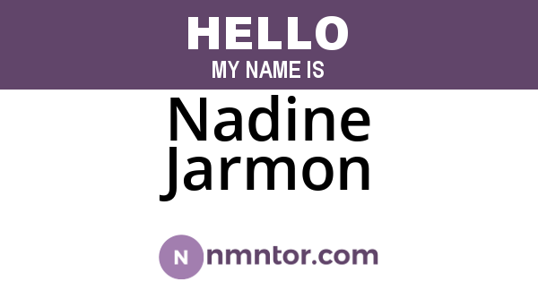Nadine Jarmon