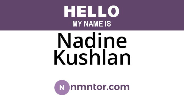 Nadine Kushlan
