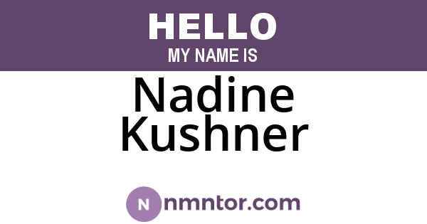 Nadine Kushner