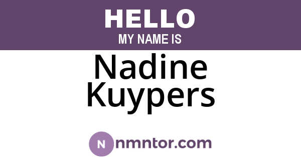 Nadine Kuypers