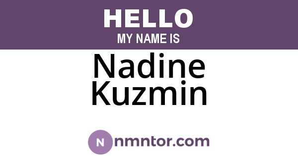 Nadine Kuzmin