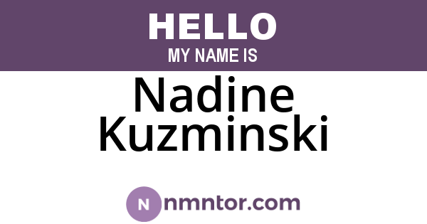 Nadine Kuzminski