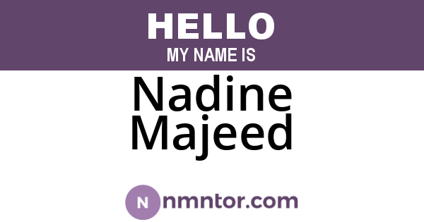 Nadine Majeed