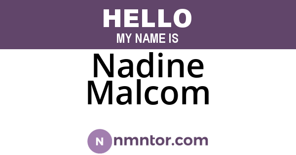 Nadine Malcom