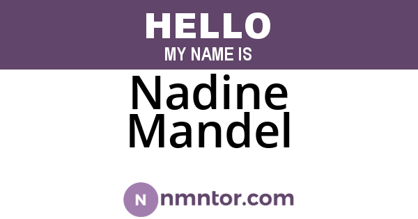Nadine Mandel