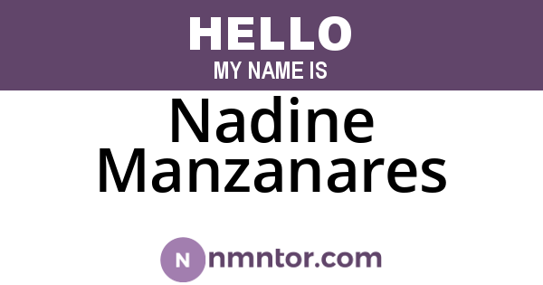 Nadine Manzanares