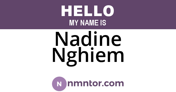 Nadine Nghiem