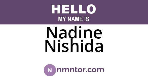 Nadine Nishida