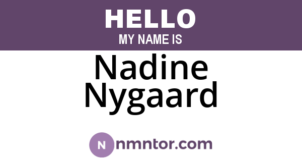 Nadine Nygaard