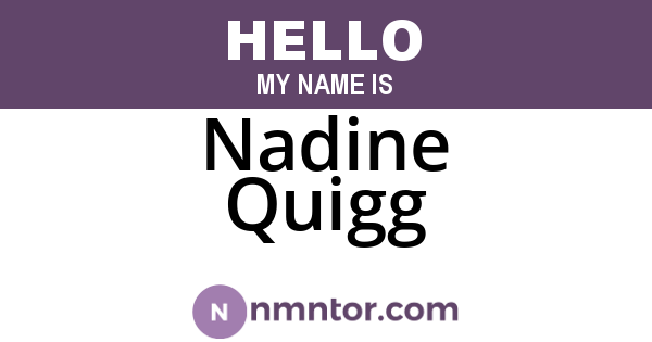 Nadine Quigg