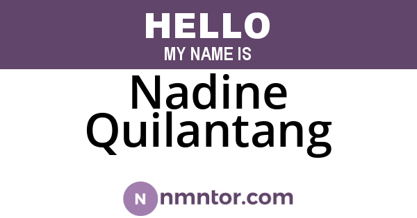 Nadine Quilantang