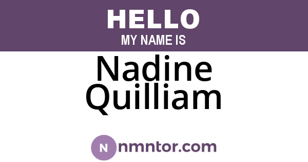Nadine Quilliam