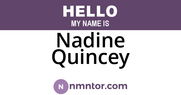 Nadine Quincey