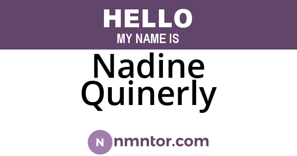Nadine Quinerly
