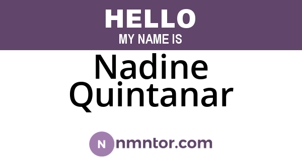 Nadine Quintanar