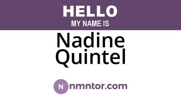 Nadine Quintel