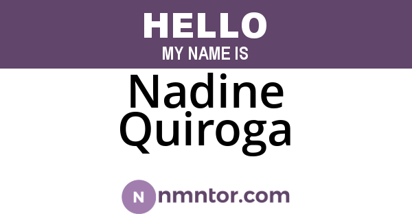 Nadine Quiroga