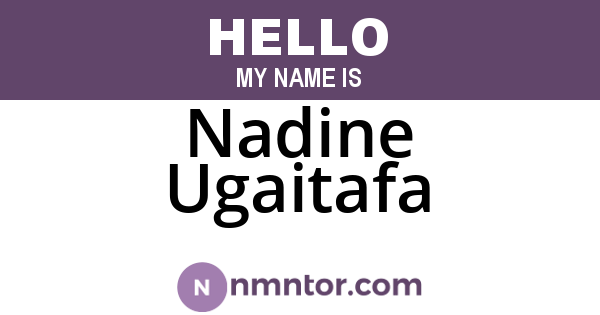 Nadine Ugaitafa