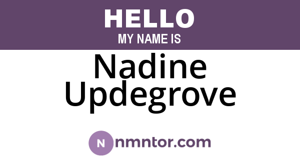 Nadine Updegrove