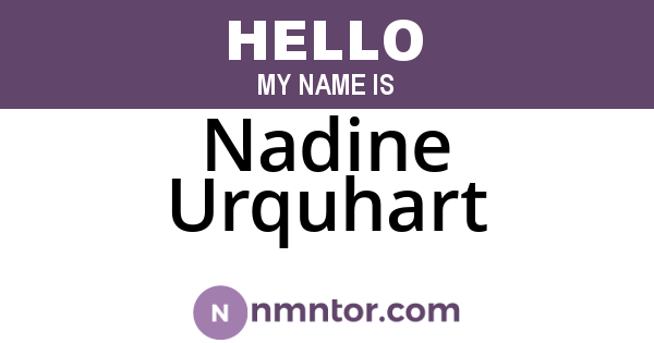 Nadine Urquhart