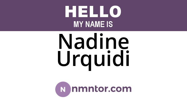 Nadine Urquidi