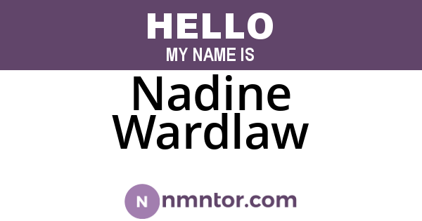 Nadine Wardlaw