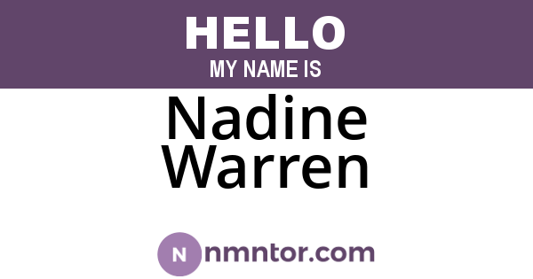 Nadine Warren