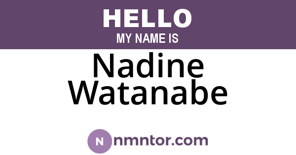 Nadine Watanabe