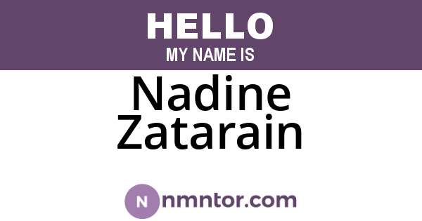 Nadine Zatarain