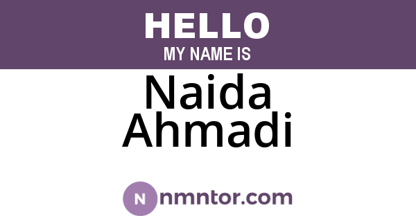 Naida Ahmadi
