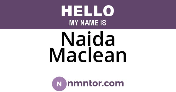 Naida Maclean