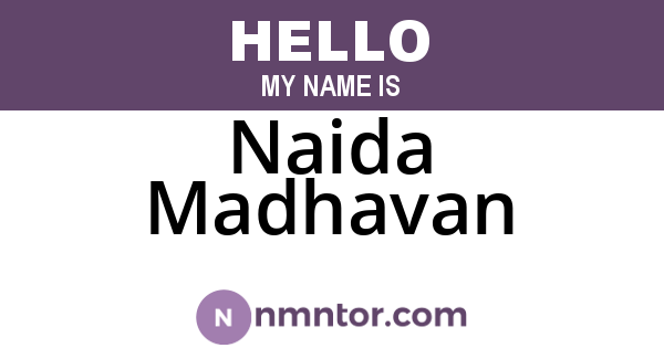 Naida Madhavan