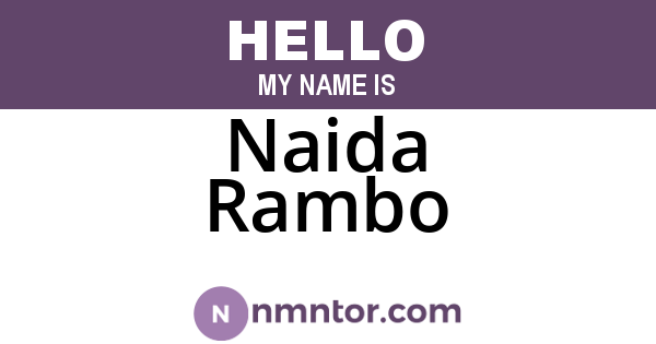 Naida Rambo