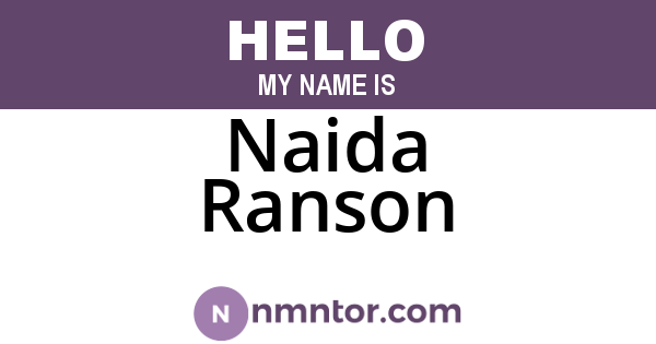 Naida Ranson