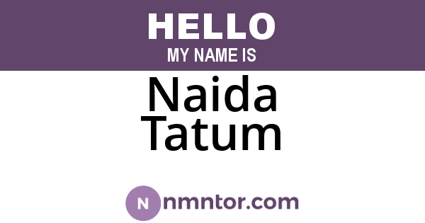 Naida Tatum