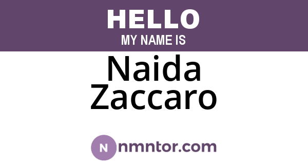 Naida Zaccaro