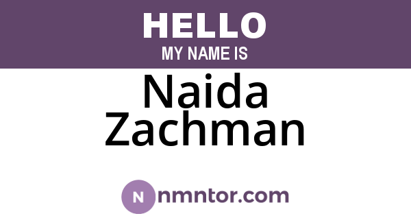 Naida Zachman