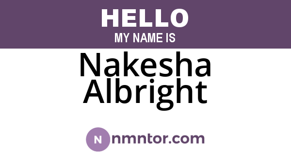 Nakesha Albright