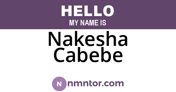 Nakesha Cabebe