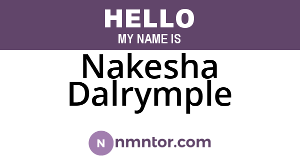 Nakesha Dalrymple