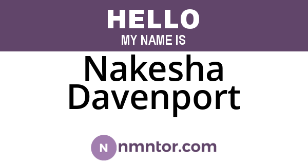 Nakesha Davenport