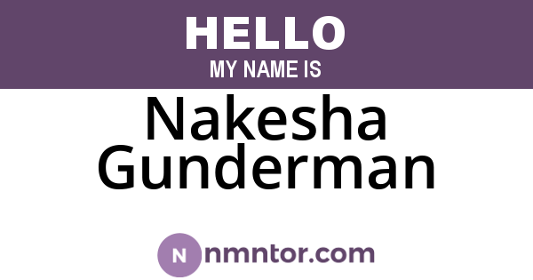 Nakesha Gunderman