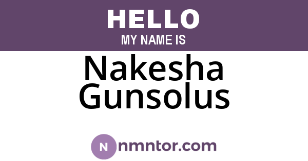 Nakesha Gunsolus