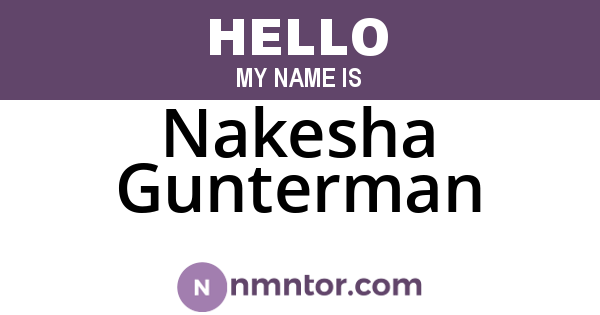 Nakesha Gunterman