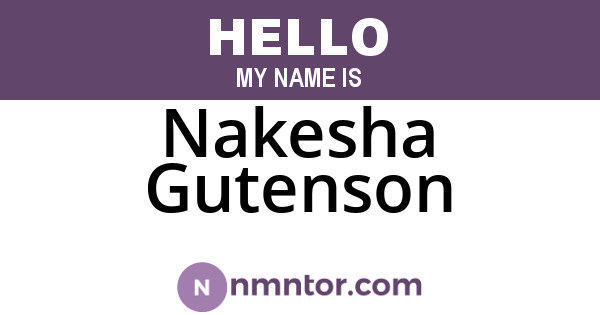 Nakesha Gutenson