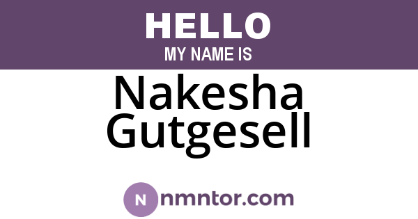 Nakesha Gutgesell